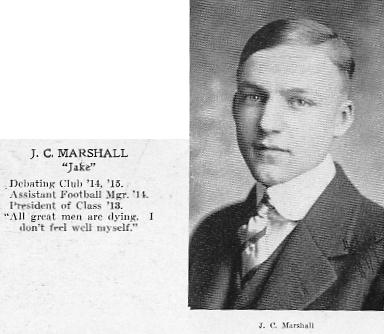 J. C. Marshall, Class of 1915