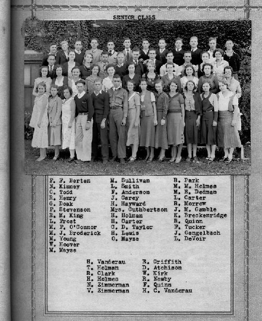 P H S, Class of 1933